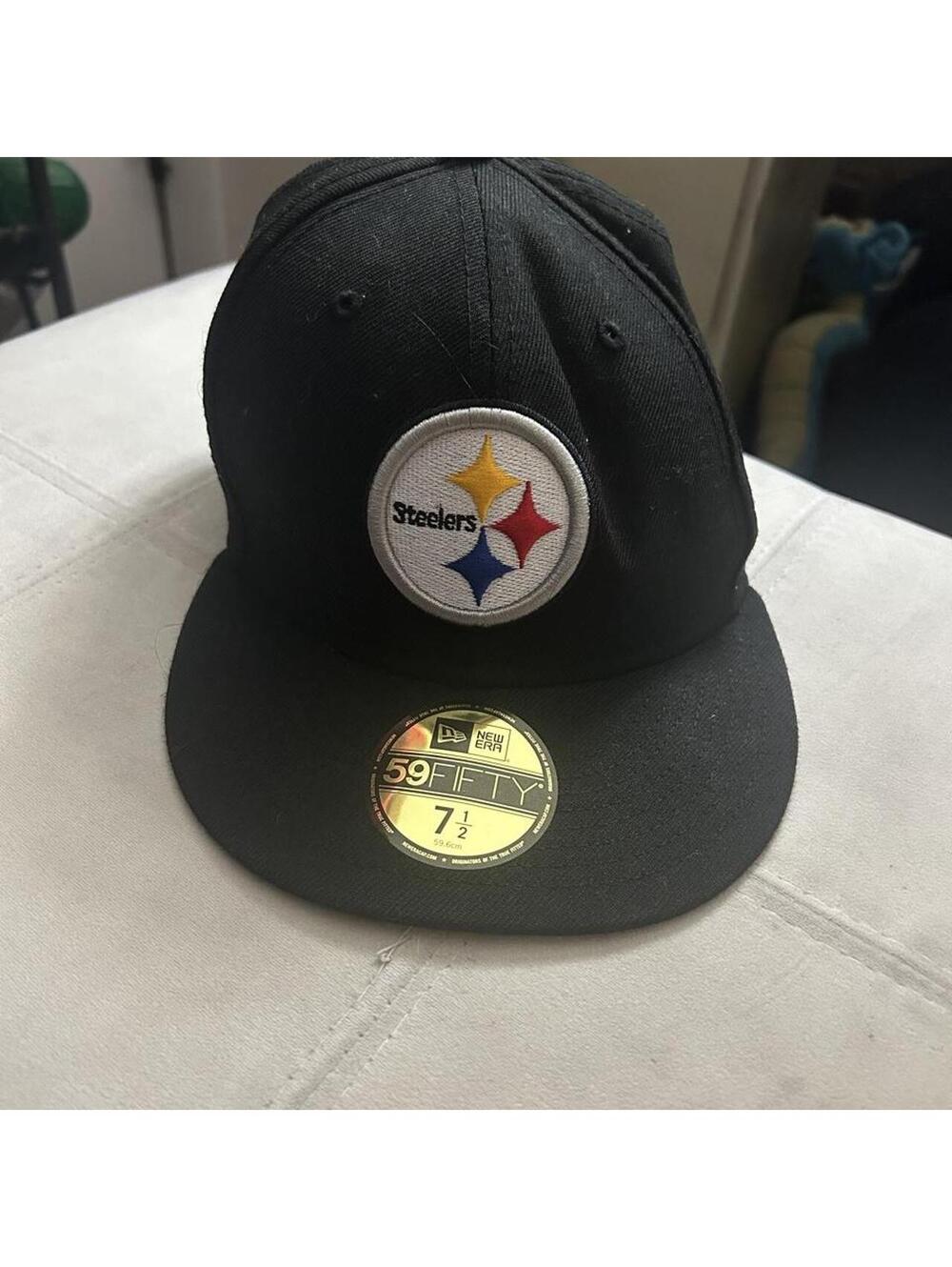 NWT New Era 59Fifty Pittsburgh Steelers black cap size 7 1/2